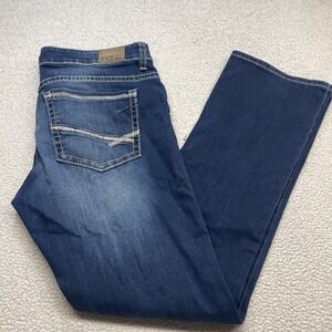 BKE Denim Mens Jeans Bootcut Stretch Blue Wash Style Abk1533 (34L)38x34